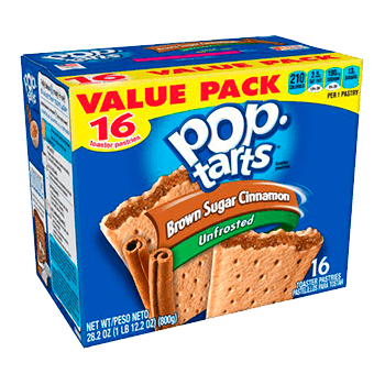 Pop Tarts Brown sugar cinnamon unfrosted (12 unidades) Pop Tarts Brown sugar cinnamon unfrosted (12 unidades)