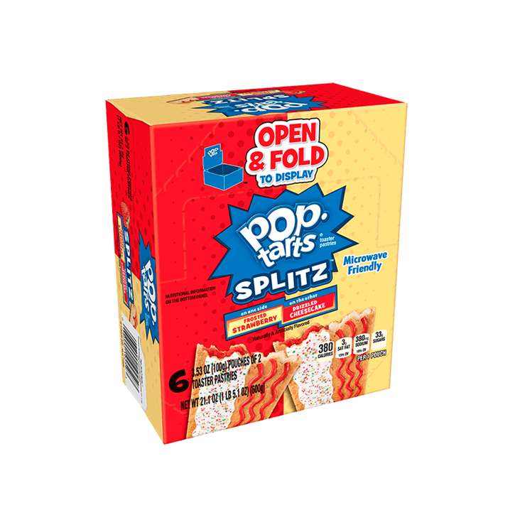 Pop Tart Splitz frosted strawberry / drizzled cheesecake (12uds) Pop Tart Splitz frosted strawberry / drizzled cheesecake (12uds)
