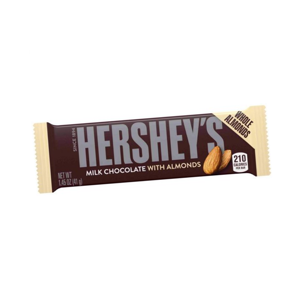 Hersey´s Milk chocolate with almonds.